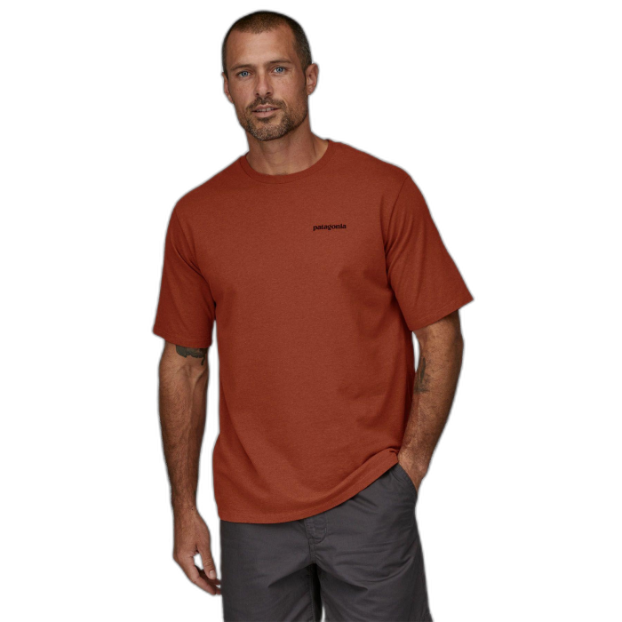 Koszulka męska PATAGONIA P-6 Logo S/S / QZCO Quartz Coral