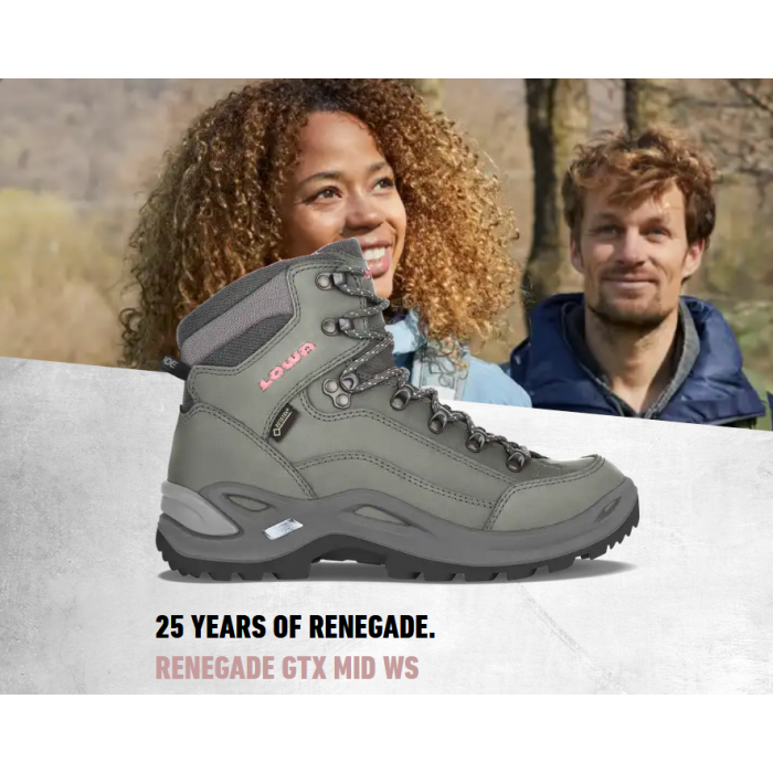 Buty LOWA Renegade GTX mid Ws / graphit/rose