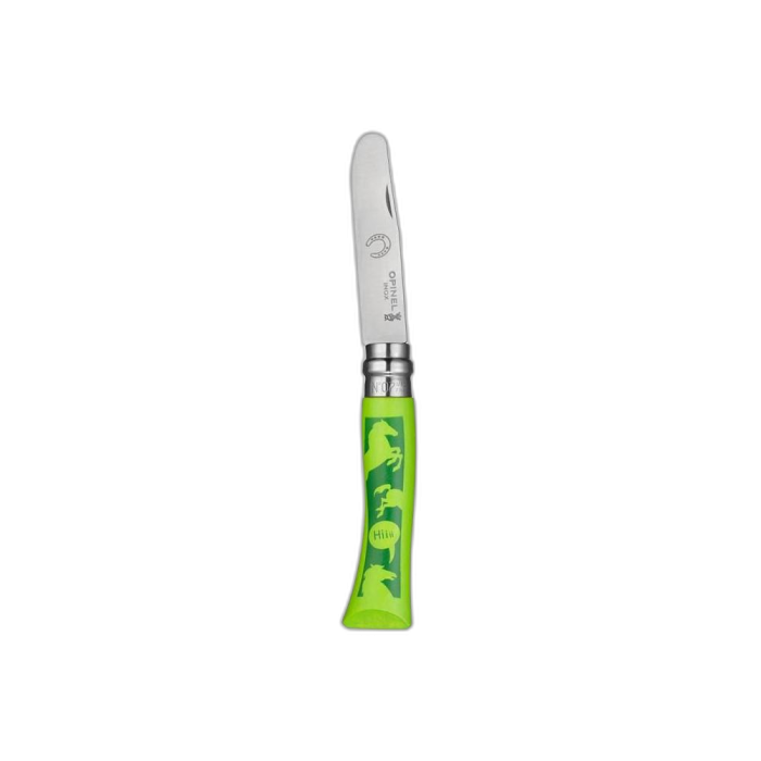 Nóż OPINEL inox No. 7 my first - konik /  zielony