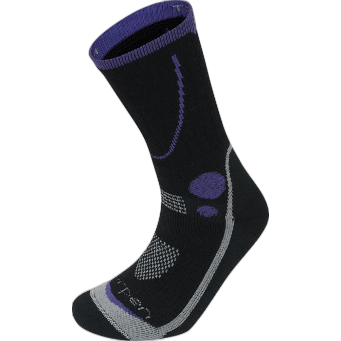 Skarpety LORPEN T3MWH W / 2147-C-Black/Purple