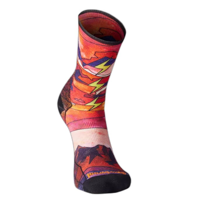 Skarpety Smartwool 01667 Run Print / 823 Tandoori Orange