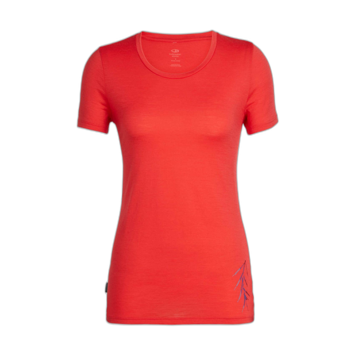T-Shirt damski ICEBREAKER Tech Lite S/S 104600 /  czerwony
