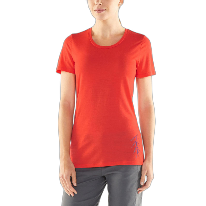 T-Shirt damski ICEBREAKER Tech Lite S/S 104600 /  czerwony