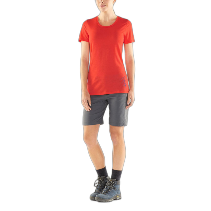T-Shirt damski ICEBREAKER Tech Lite S/S 104600 /  czerwony