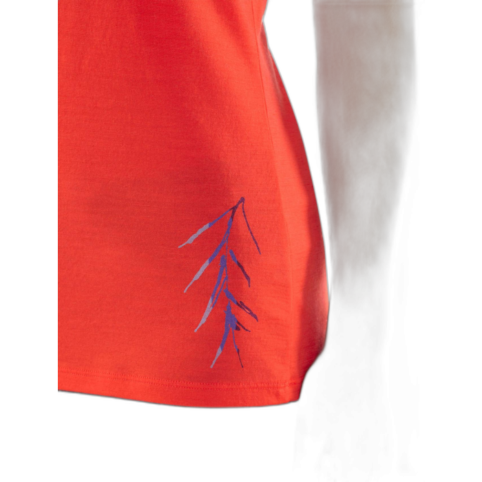T-Shirt damski ICEBREAKER Tech Lite S/S 104600 /  czerwony