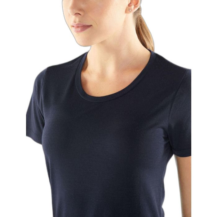 T-Shirt damski ICEBREAKER Tech Lite S/S 104600 /  granatowy