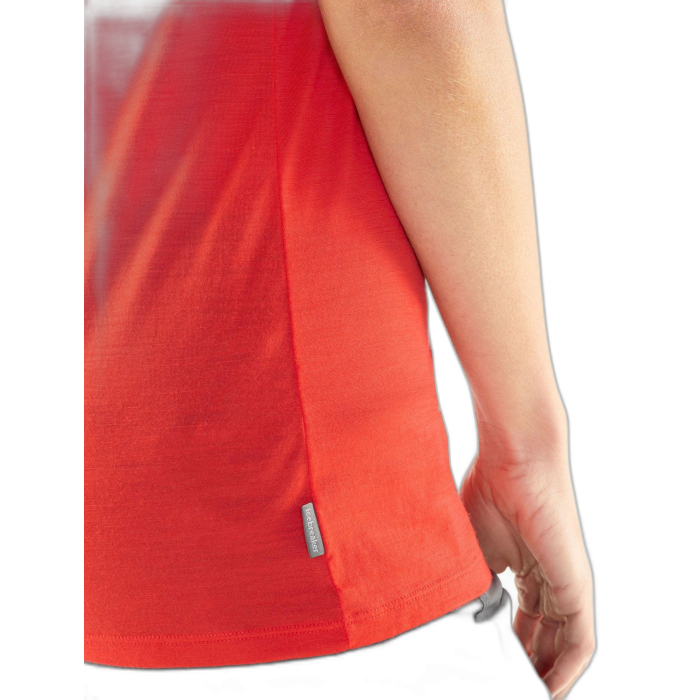 T-Shirt damski ICEBREAKER Tech Lite S/S 104600 /  czerwony