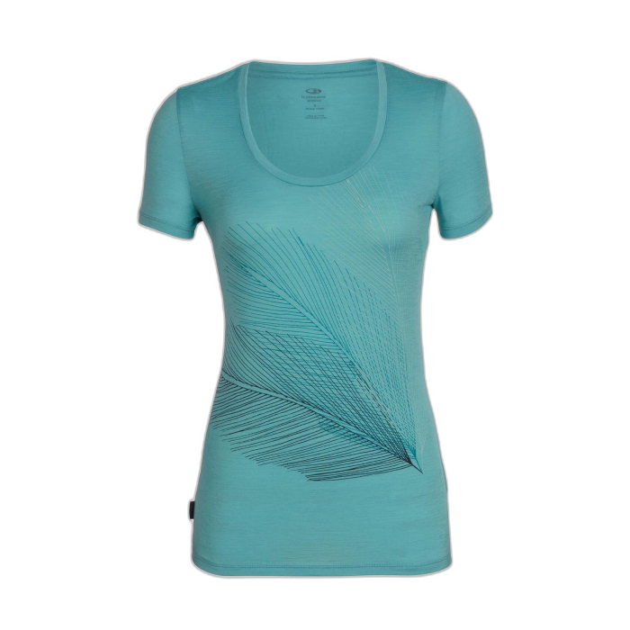 T-Shirt damski ICEBREAKER Tech Lite S/S 104604 /  niebieski