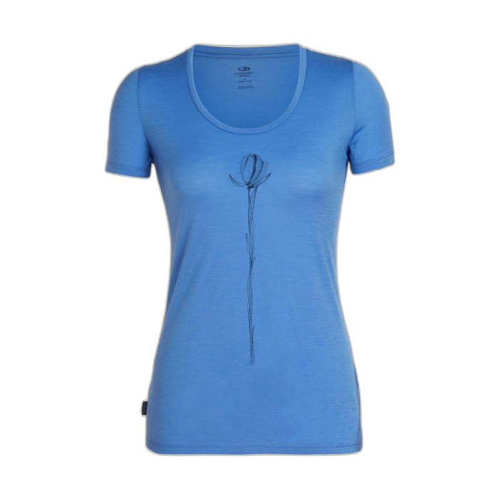 T-Shirt damski ICEBREAKER Tech Lite S/S 104605 /  niebieski