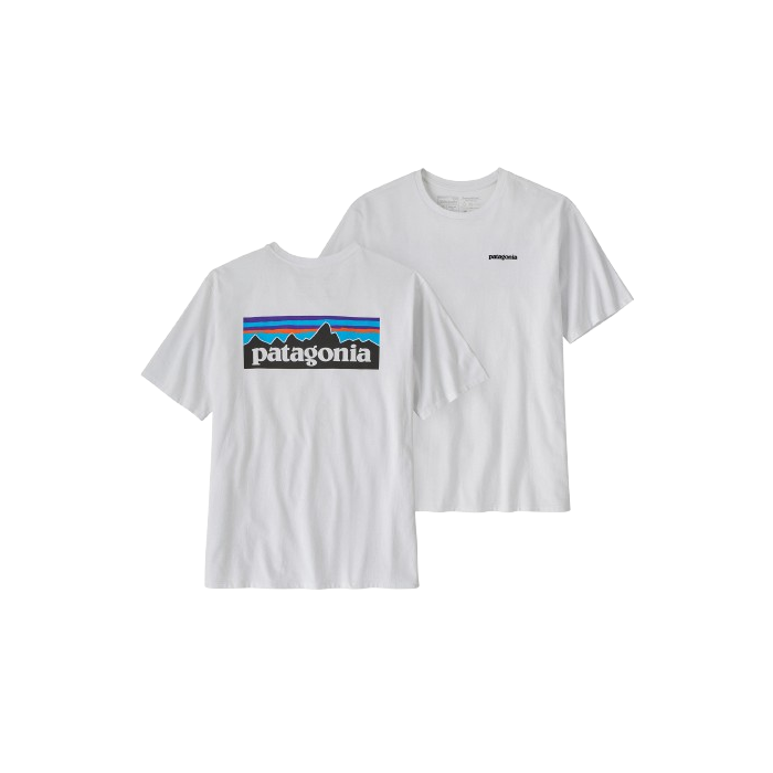 Koszulka męska PATAGONIA P-6 Logo S/S / WHI white