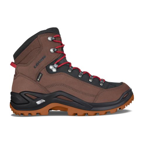 Buty LOWA Renegade GTX mid / mahagoni/rot