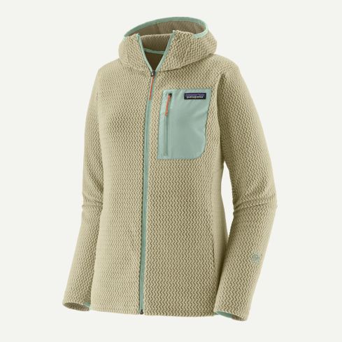 Kurtka PATAGONIA W R1 Air Fleece Full-Zip Hood / Weathered Stone