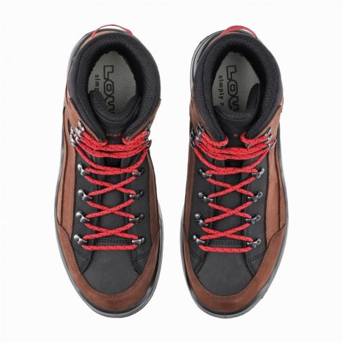Buty LOWA Renegade GTX mid / mahagoni/rot
