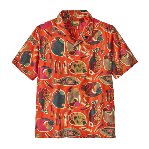 Koszula męska PATAGONIA Tidal Threads Camp S/S / WRPO orange print