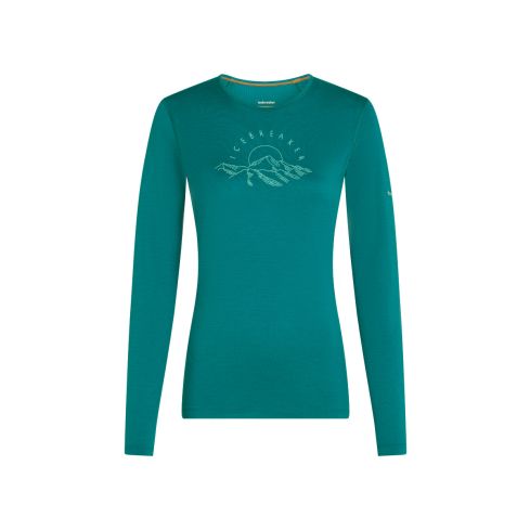Koszulka ICEBREAKER W 57GL Oasis LS Sunrise / 0LG tidal teal