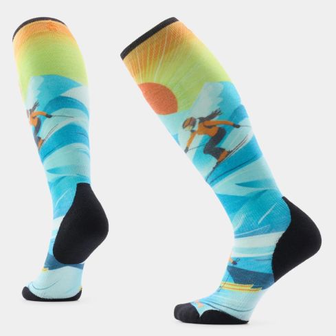 Skarpety SW 3254 Ski Steep Days Print / N75 Serene Blue